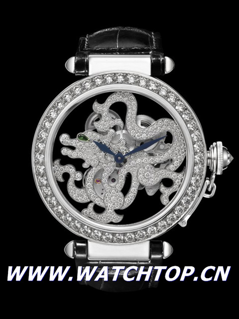 卡地亞全新Pasha de Cartier 龍形鏤空腕表 鏤空腕表 卡地亞 cartier 新表預覽  第2張