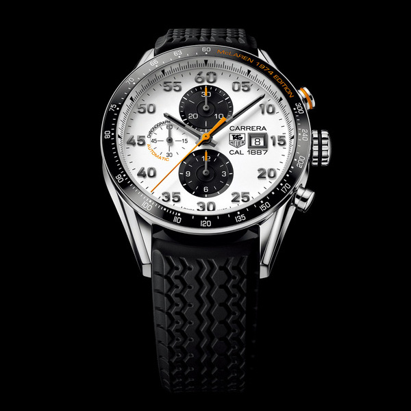TAG Heuer Carrera McLaren 1974     TAG Heuer 推出邁凱輪40周年特別版腕表 TAG Heuer 1887計時秒表 Calibre 卡萊拉 新表預覽  第2張