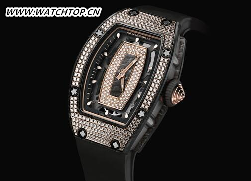 情趣優雅：RICHARD MILLE RM07-01黑色納米陶瓷鑲鉆腕表